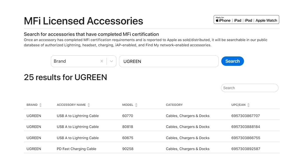 蘋果MFi認證如何查詢？(圖2)